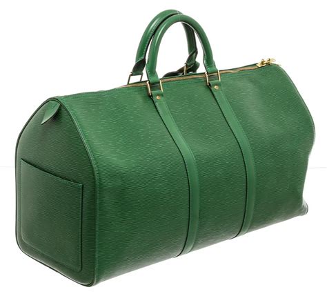 louis vuitton green duffle bag.